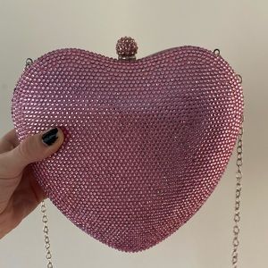 barbiecore heart purse